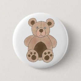 Brown Plush Toy Teddy Bär gepolstert Tierfavorit Button