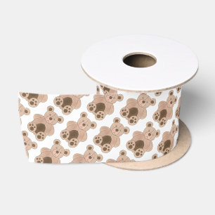 Brown Plush Toy Teddy Bär gestopftes Tier Satinband