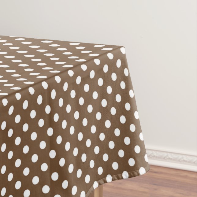 Brown polka dot pattern Esstableclout Tischdecke (Beispiel)