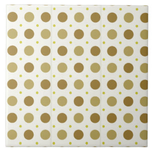 Brown Polka Dot Retro Design Fliese