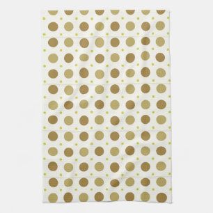 Brown Polka Dot Retro Design Küchentücher