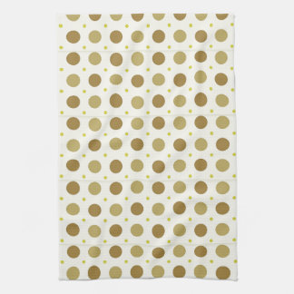 Brown Polka Dot Retro Design Serviette de cuisine