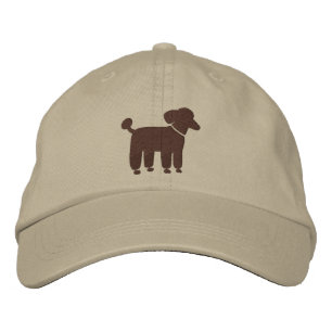 Brown Poodle Graphic Bestickte Baseballkappe