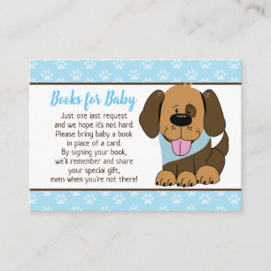 Brown Puppy Dog Babydusche Buchanfragen Cards Begleitkarte