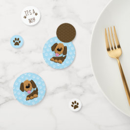 Brown Puppy Dog Es ist eine Baby-Dusche Konfetti