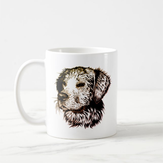 Brown Puppy Sketch Kaffeetasse (Links)