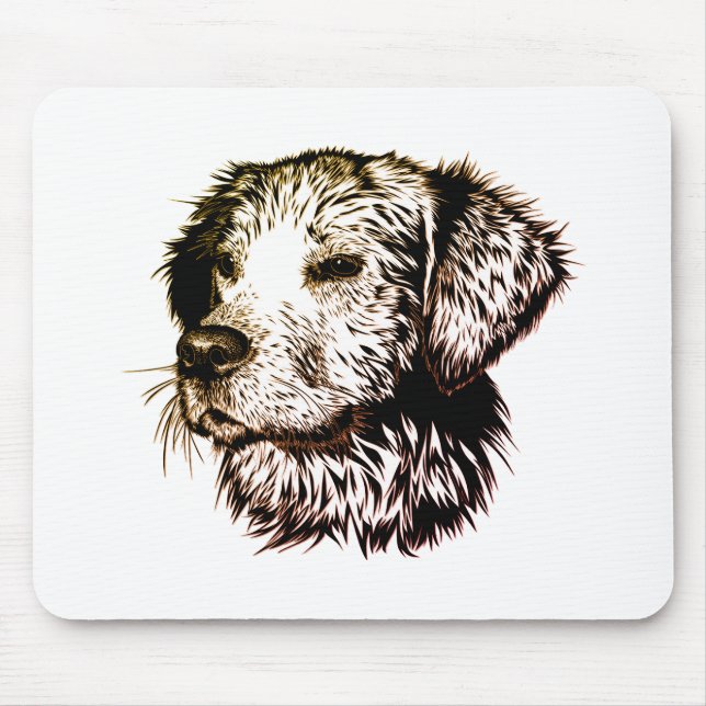 Brown Puppy Sketch Mousepad (Vorne)