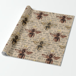Brown Queen Bee Geschenkpapier