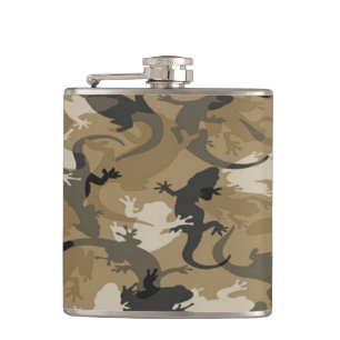 Brown Reptile Camouflage Flask Flachmann