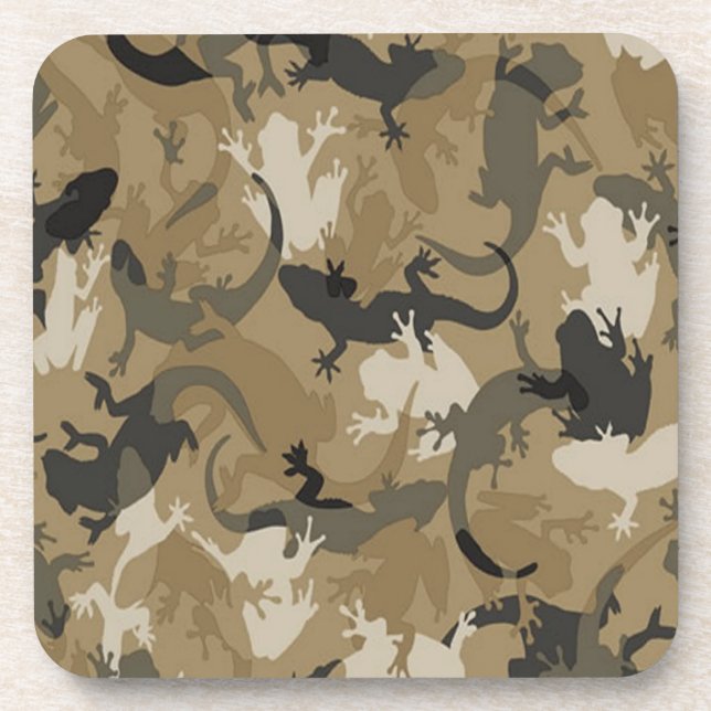 Brown Reptile Camouflage Untersetzer (Vorderseite)