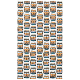 Brown Retro Hippie Vans Geburtstag Tischdecke