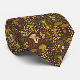 Brown Retro Mushroom Krawatte