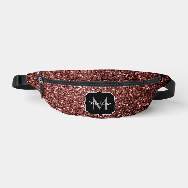 Brown rouge faux parties scintillant scintille Mon (Recto)