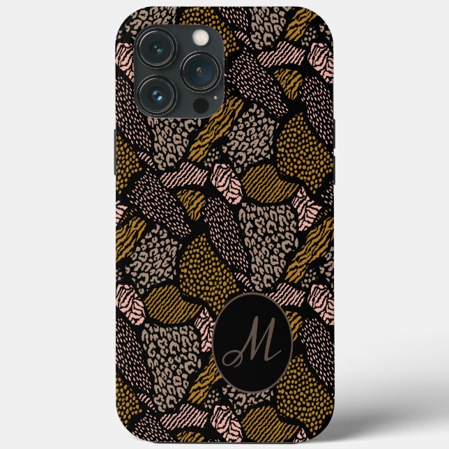 Brown Safari Animal Print Case-Mate iPhone Hülle (Rückseite)
