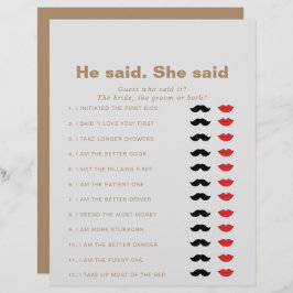 Brown sagte, sie sagte, Brautparty Game