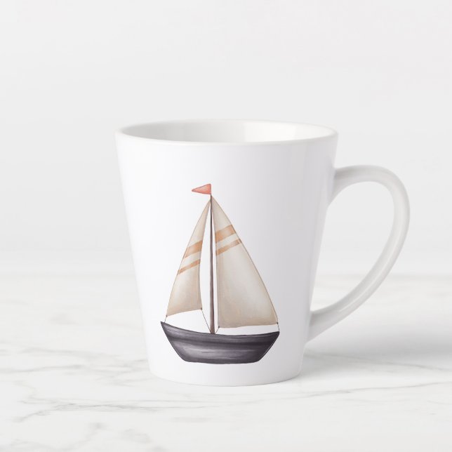 Brown Sailing Boat and Name Milchtasse (Rechts)