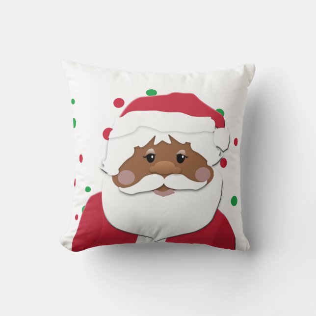 Brown Santa Decorative Weihnachtskissen Kissen (Vorderseite)