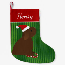Brown Santa Lop Ohr Rabbit Weihnachtsweihnachtsfes Kleiner Weihnachtsstrumpf