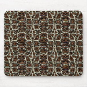 Brown-Schildkröte-Muschel-Muster Mousepad
