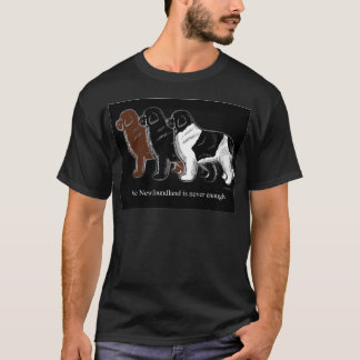 Brown Schwarz- und Landseerneufundland Einzelteile T-Shirt
