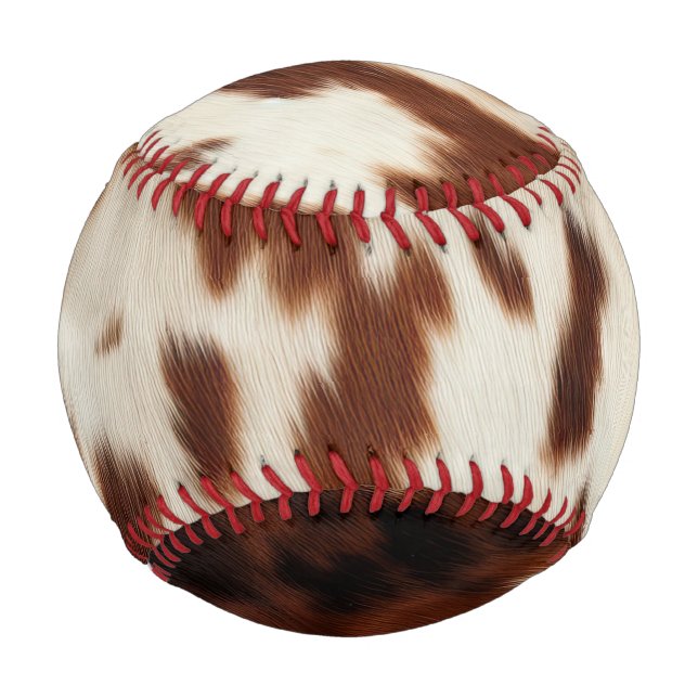 Brown Schwarz-weiß Cowhide Baseball (Vorderseite)