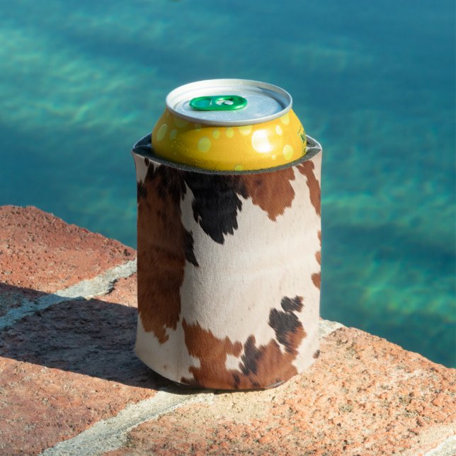 Brown Schwarz-weiß Cowhide Dosenkühler (In Situ Pool)