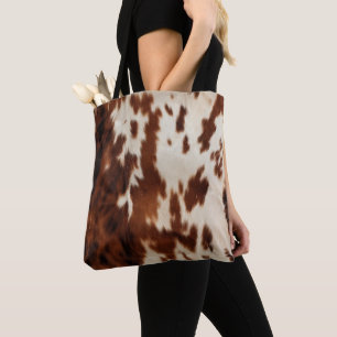 Brown Schwarz-weiß Cowhide Tasche