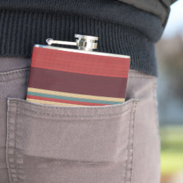 Brown Shades Stripe Flachmann