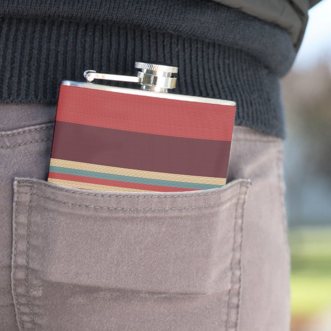 Brown Shades Stripe Flachmann (Beispiel)