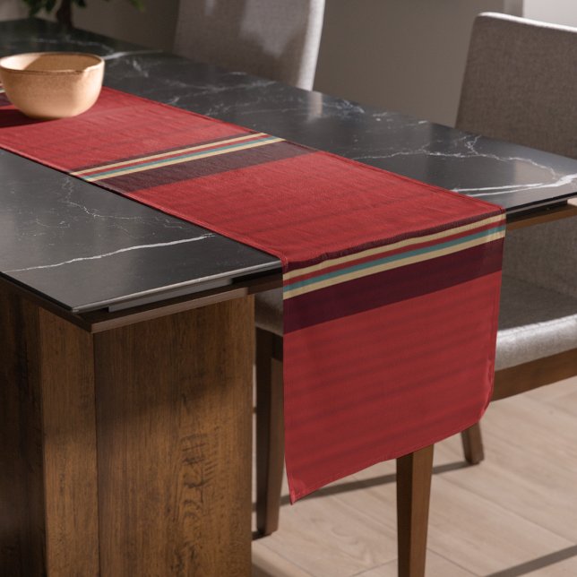 Brown Shades Stripe Großer Tischläufer (table runner)