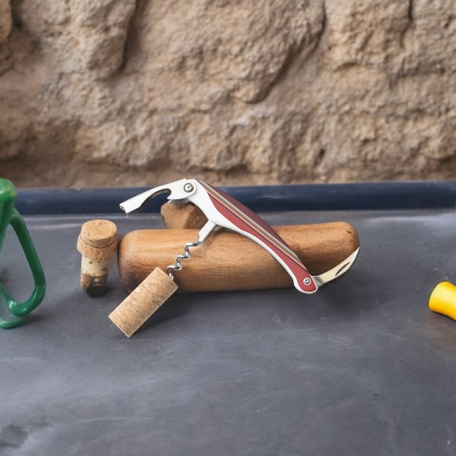 Brown Shades Stripe Kellnermesser (Corkscrew Bottle Opener)