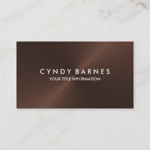 Brown Sheen Business Card Visitenkarte