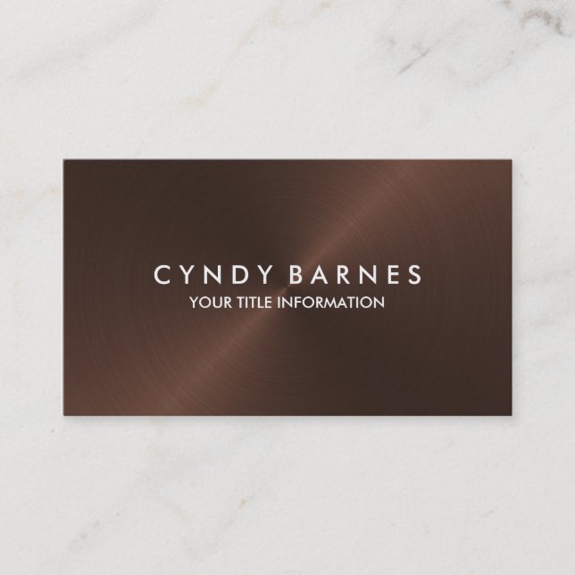 Brown Sheen Business Card Visitenkarte (Vorderseite)