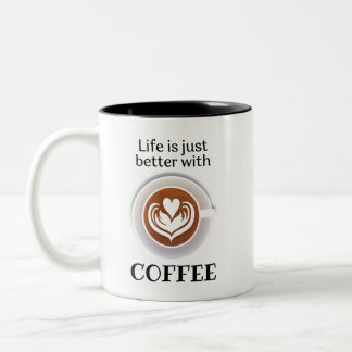 Brown Simple Coffee Quote Tasse