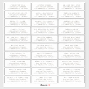 Brown simple Mariage invité Étiquettes de adresse