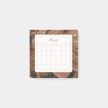 Brown Simple Monthly Schedule Calendar