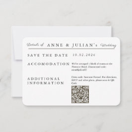 Brown Simple Wedding Invitation Details Card RSVP Karte