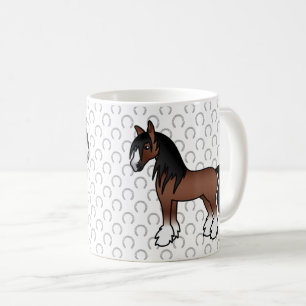 Brown Sinti und Roma Vanner Clydesdale Shire Carto Kaffeetasse