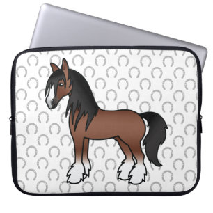 Brown Sinti und Roma Vanner Clydesdale Shire Carto Laptopschutzhülle