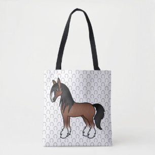 Brown Sinti und Roma Vanner Clydesdale Shire Carto Tasche