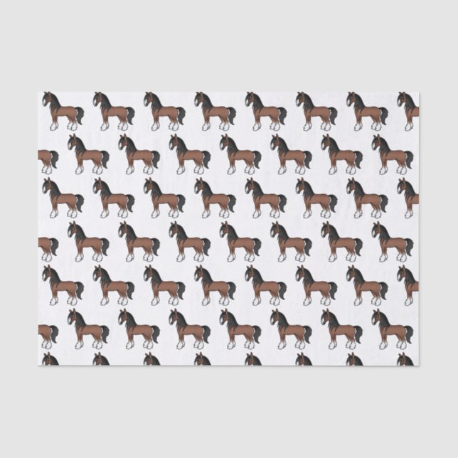 Brown Sinti und Roma Vanner Clydesdale Shire Patte Seidenpapier (Vorderseite)