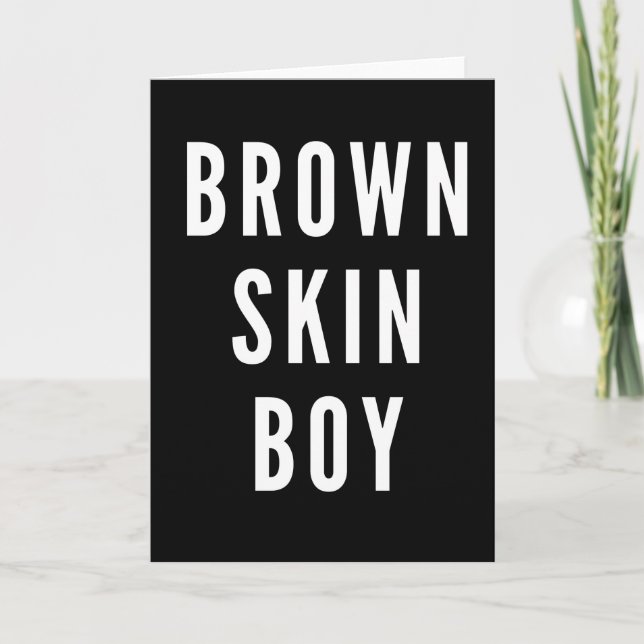 Brown Skin Boy Strong Black King Mens Boys Karte (Vorderseite)