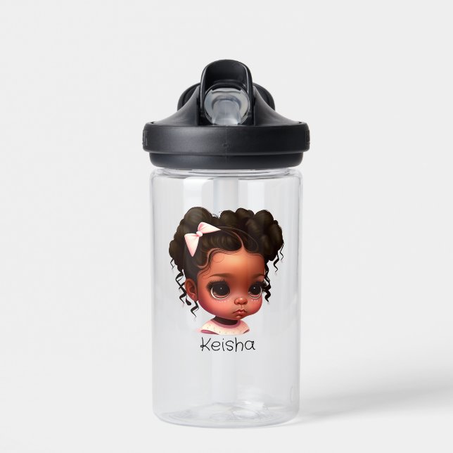 Brown Skin Girl Trinkflasche (Vorne)