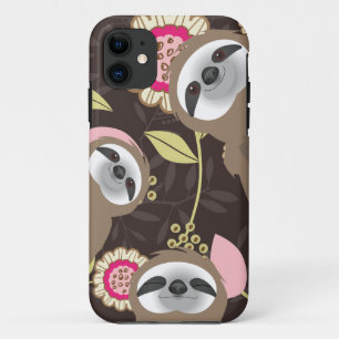 Brown Sloth Family Pinkeln durch Dschungel Case-Mate iPhone Hülle