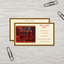 Brown Smoke Cigar Shop Business Card