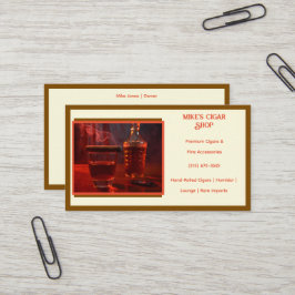 Brown Smoke Cigar Shop Business Card Visitenkarte