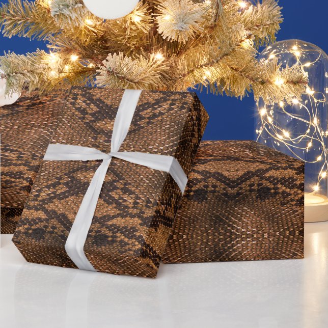 Brown Snake Skin Print Geschenkpapier (Feiertage)