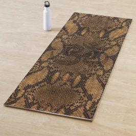 Brown Snake Skin Print Yogamatte
