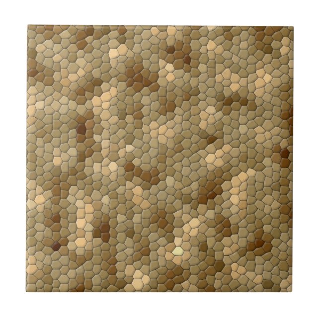 Brown Snakeskin Pattern Fliese (Vorderseite)