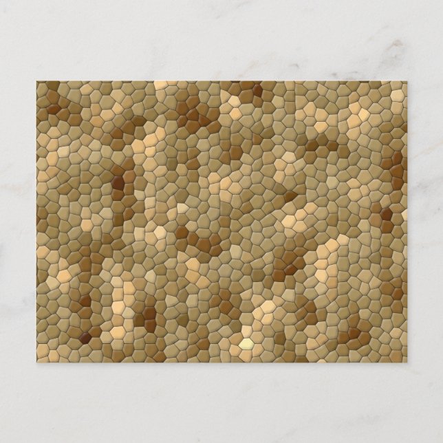 Brown Snakeskin Pattern Postkarte (Vorderseite)